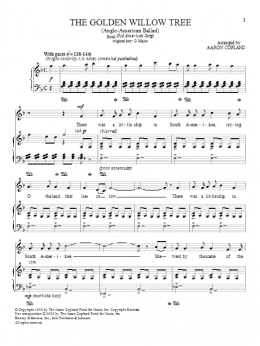 page one of The Golden Willow Tree (Piano & Vocal)