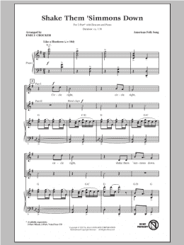 page one of Shake Those 'Simmons Down (2-Part Choir)