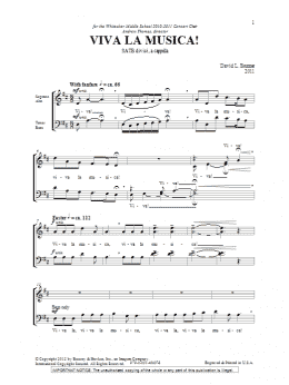 page one of Viva La Musica! (SATB Choir)