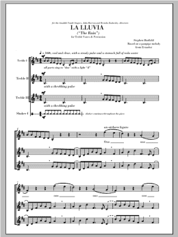 page one of La Lluvia (The Rain) (SSA Choir)