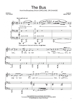 page one of The Bus (Piano, Vocal & Guitar Chords (Right-Hand Melody))
