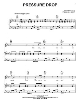 page one of Pressure Drop (Piano, Vocal & Guitar Chords (Right-Hand Melody))