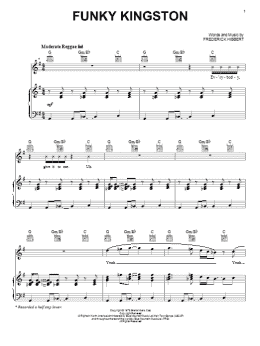 page one of Funky Kingston (Piano, Vocal & Guitar Chords (Right-Hand Melody))