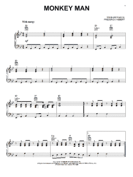 page one of Monkey Man (Piano, Vocal & Guitar Chords (Right-Hand Melody))