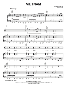 page one of Vietnam (Piano, Vocal & Guitar Chords (Right-Hand Melody))