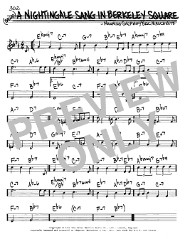 page one of A Nightingale Sang In Berkeley Square (Real Book – Melody & Chords – C Instruments)