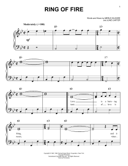 page one of Ring Of Fire (Very Easy Piano)
