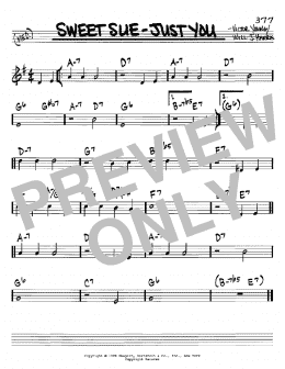 page one of Sweet Sue-Just You (Real Book – Melody & Chords – C Instruments)
