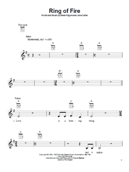 page one of Ring Of Fire (Ukulele)