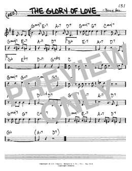 page one of The Glory Of Love (Real Book – Melody & Chords – C Instruments)