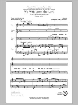 page one of We Wait Upon The Lord (SATB Choir)