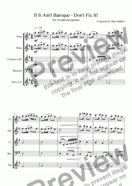 page one of If It Ain't Baroque - Don't Fix It!
