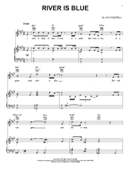 page one of River Is Blue (Piano, Vocal & Guitar Chords (Right-Hand Melody))