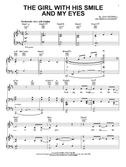 page one of The Girl With His Smile And My Eyes (Piano, Vocal & Guitar Chords (Right-Hand Melody))