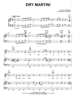 page one of Dry Martini (Piano, Vocal & Guitar Chords (Right-Hand Melody))