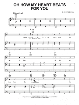 page one of Oh How My Heart Beats For You (Piano, Vocal & Guitar Chords (Right-Hand Melody))