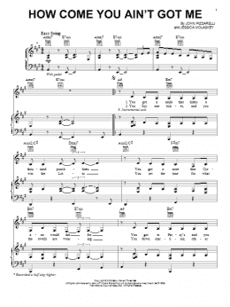 page one of How Come You Ain't Got Me (Piano, Vocal & Guitar Chords (Right-Hand Melody))
