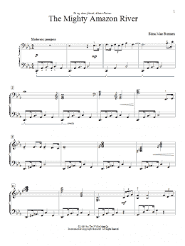 page one of The Mighty Amazon River (Educational Piano)