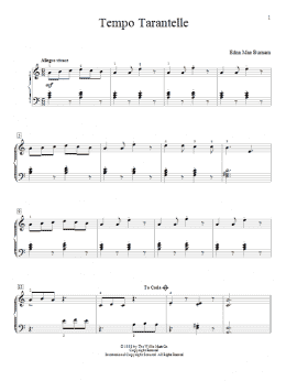 page one of Tempo Tarantelle (Educational Piano)