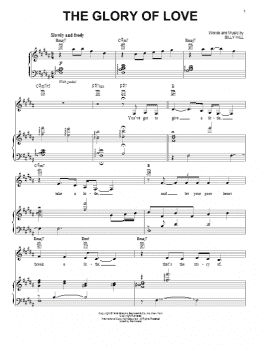 page one of The Glory Of Love (Piano & Vocal)