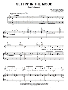 page one of Gettin' In The Mood (For Christmas) (Piano, Vocal & Guitar Chords (Right-Hand Melody))
