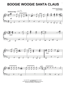 page one of Boogie Woogie Santa Claus (Piano Solo)