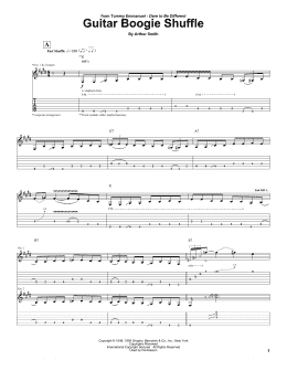 page one of Guitar Boogie Shuffle (Guitar Tab)