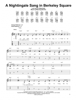 page one of A Nightingale Sang In Berkeley Square (Easy Guitar Tab)