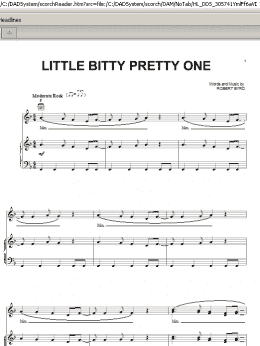 page one of Little Bitty Pretty One (Piano, Vocal & Guitar Chords (Right-Hand Melody))