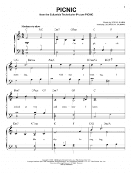 page one of Picnic (Easy Piano)