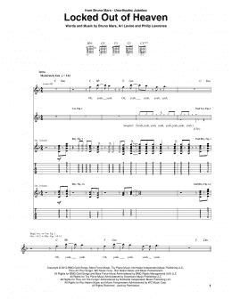 page one of Locked Out Of Heaven (Guitar Tab)