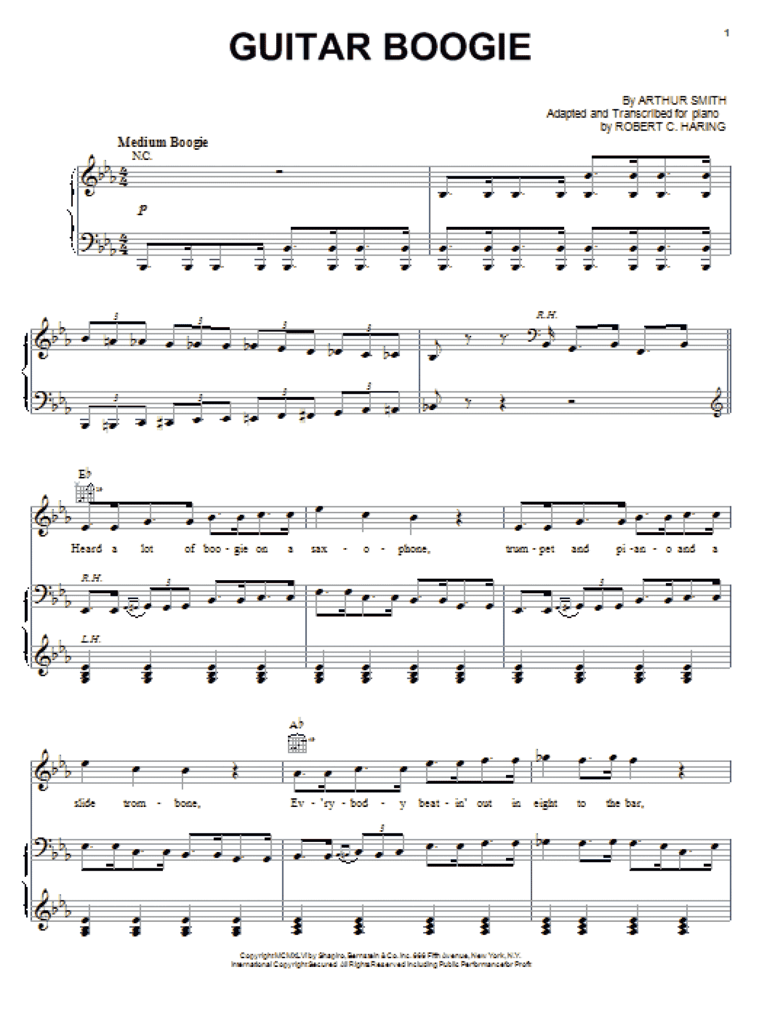 Guitar Boogie Shuffle (Piano, Vocal & Guitar Chords (Right-Hand Melody))