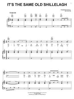 page one of It's The Same Old Shillelagh (Piano, Vocal & Guitar Chords (Right-Hand Melody))