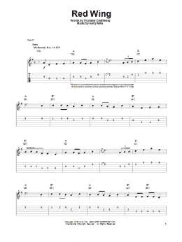 page one of Red Wing (Guitar Tab (Single Guitar))
