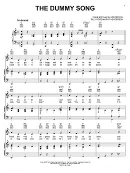 page one of The Dummy Song (Piano, Vocal & Guitar Chords (Right-Hand Melody))