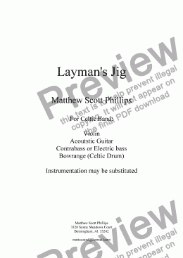 page one of Layman's Jig