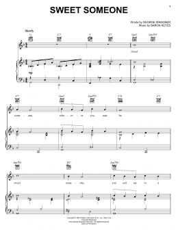 page one of Sweet Someone (Piano, Vocal & Guitar Chords (Right-Hand Melody))