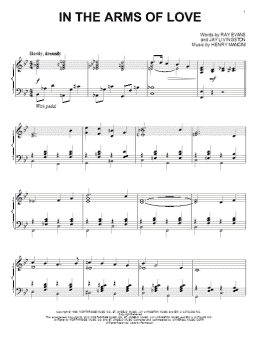 page one of In The Arms Of Love (Piano Solo)