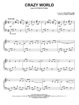 page one of Crazy World (Piano Solo)