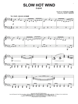 page one of Slow Hot Wind (Lujon) (Piano Solo)