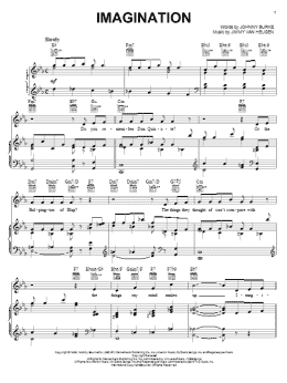 page one of Imagination (Piano, Vocal & Guitar Chords (Right-Hand Melody))