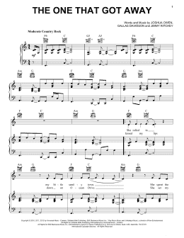 page one of The One That Got Away (Piano, Vocal & Guitar Chords (Right-Hand Melody))