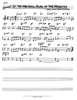 page one of In The Wee Small Hours Of The Morning (Real Book – Melody & Chords – C Instruments)