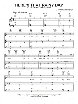 page one of Here's That Rainy Day (Piano, Vocal & Guitar Chords (Right-Hand Melody))