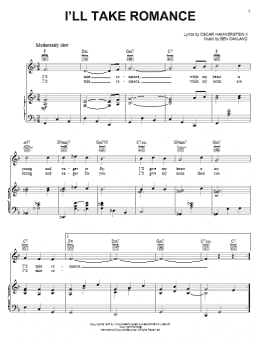 page one of I'll Take Romance (Piano, Vocal & Guitar Chords (Right-Hand Melody))