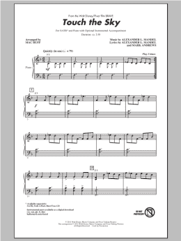 page one of Touch The Sky (From Brave) (arr. Mac Huff) (SATB Choir)