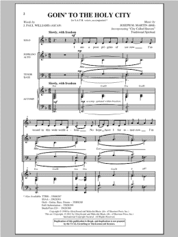 page one of Goin' To The Holy City (SATB Choir)