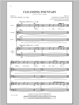 page one of There Is A Fountain (SATB Choir)
