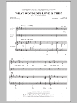 page one of What Wondrous Love Is This? (SATB Choir)