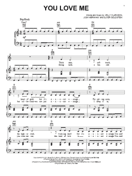 page one of You Love Me (Piano, Vocal & Guitar Chords (Right-Hand Melody))